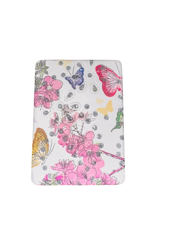 Other - Floral Butterfly compact mirror - White with Pink Accents